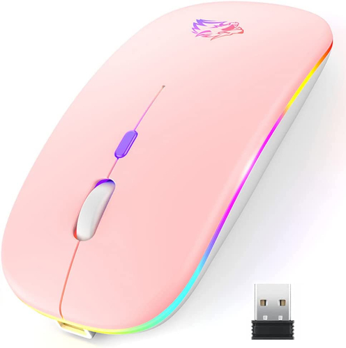 Mouse Inalámbrico Dual Bluetooth + USB 2G Recargable RGB BK
