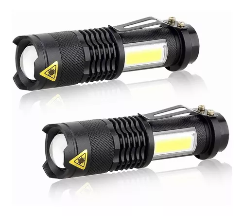 Linterna Recargable Linternas LED de Alta Potencia Tactica Militar de Mano  2PACK