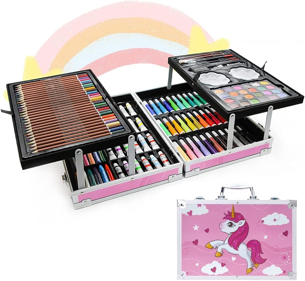 Set De Arte Profesional Belug Colores Lápices Kit Dibujo 228 Pzas